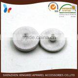 White Fabric Covered Parts Two Parts Snap Buttons