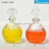 custom glassware/ stackable glass/cosmetic glass bottle perfume glass bottle