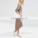 Ladies Designer Office Dresses Long Sleeve Knitted Wear Scoop Neck Midi Work Dress Quality Choice thumbnail-5