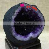 High Quality Natural Brazil Amethyst Geode Purple Quartz Crystal Large Geode for Sale thumbnail-5