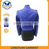 Hot Sale Fashionable Slim Style pu Leather Jacket for Women thumbnail-2