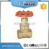 ART.4012 Wholesale Price 1/2 to 2 Inch F/F Threaded Non Rising Stem Brass Gate Valve With Steel Handwheel Made In China Supplier