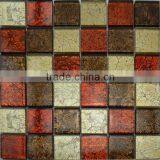 Golden Foil Glass Mosaic Tile(PM4820)