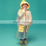 2016 Promotional Wholesale High Quality Lovely Hooded Pvc Raincoats for Boys thumbnail-5