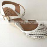 New Style Fashion Shoe Punched White pu Upper Platform High Heel Lady Women Sandals Espadrilles Shoes Footwear thumbnail-1