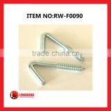 Factory Supply Carbon Steel L Type Screw Hooks Galvanized