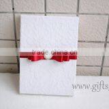 Custom Wholesale Wedding Invitation Box With Red Ribbon