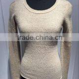BGAX16102 Loose Tension Pure Cashmere Knitted T Shirt , Long Sleeve Pullover Sweater