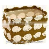 Cute Sturdy Waterproof Cotton Storage Organizer Basket Tote Bag