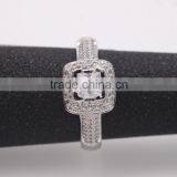 Trendy 925 Silver Zircon Pave Setting Ring for Women thumbnail-1