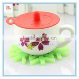 2016 Hot Sale Colorful Silicon Table Mat, Round Shape Table Pad, Lovely Snowflake Shape Silicone Table Pad