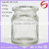 Big Mouth Glass Reed Aroma Diffuser Bottle With Cork Square Home Decorative Glass Jar thumbnail-3