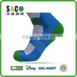 Simple White Blue Knee-high Sports Socks thumbnail-2