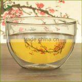 Good Heat Dissipation Matcha Bowl Chawan Double Wall Glass Bowl