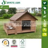Hot Sale Wooden Dog Kennel With Feeding Bowl