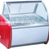 Curved Glass Ice-cream Showcase, Deluxe