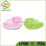 Heart Shaped Plastic Plate With Divider