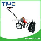 Gasoline Hand Push Sweeper With Two Wheels Multi Brush Cutter