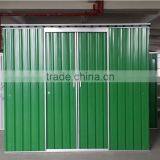 Outdoor DIY Product Sloping Roof Sliding Door Metal Green Sheds With Low Price thumbnail-2