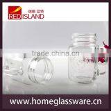 Hot Sale Glass Manson Jar With Straw and Metal Lid thumbnail-1