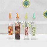 Hot Sell Glass Oil and Vinegar Bottle Set With Metal Coating thumbnail-6