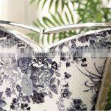 Painting Fabric Cover Mirror Silver Stainless Steel Dining Chair thumbnail-5