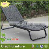 Flower Weaving Moulded Sun Lounger/ Outdoor Rattan Bed Lounger thumbnail-1