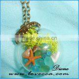 Romantic Elegant Jewelry/ Mini Glass Globe Bottle/ Glass Ball Pendant Necklace thumbnail-2