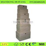 FSC Cheap Unfinished Wooden Storage Box With Hinged Lid thumbnail-1