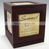 Forever memory photo frame wooden urns for ashes