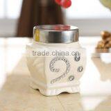 Ceramic Canister Set With Stainless Metal Frame thumbnail-3