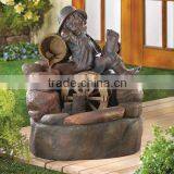Landscape Garden Decorations Bronze Metal Nude Fountains Boy thumbnail-4