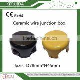 Retro Porcelain Junction Box With Rubber Plug/ceramic Wall Socket & Light Switch thumbnail-2