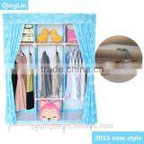 Portable Simple Style Folding Cheap Cartoon Wardrobe thumbnail-5