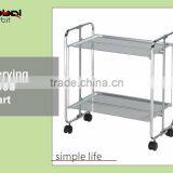 3 Tier Metal Movable Storage Kitchen Galley Medical Cart Office Trolley thumbnail-5
