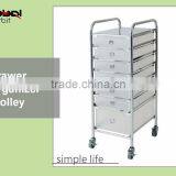 Home Storage Shelf With Castor 10 Drawers Rolling Rack Space Organizer Cabinet thumbnail-5