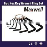 8pc Hex Key Wrench Ring Set