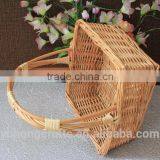 Storage Willow Basket With Handles Convenient For Picnic thumbnail-4