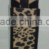 Leopard Print Jute Wine Bag thumbnail-1