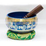 High Quality Colored Tibetan Handmade Meditation Singing Bowl thumbnail-1