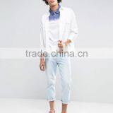 Cheapest Custom Short Sleeve Button Placket Point Collar White Men's 100% Cotton Breathable Knit 200g Casual Polo T-Shirt thumbnail-4