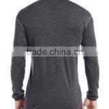 Custom 2016 New Brand 100% Pure Merino Wool Men's Mid Weight 1/4 Zip Outdoor Athletic Base Layer Sport Long Sleeve Clothes Shirt thumbnail-2