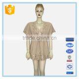 Women Fashion Embroidery Top Deep V Neck Long Blouse thumbnail-1
