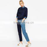 New Fashion Different Color Block Ladies Jeans Pants thumbnail-1