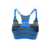 Wholesale Stripe Printed Breathable Dry-Fit Women Sports Bra YogaWear thumbnail-5