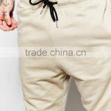 Custom Design 100% Cotton Mens Skinny Joggers With Pulling Rope thumbnail-3