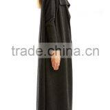 Shawl Collar Long Winter Wool Cashmere Coats for Women thumbnail-2