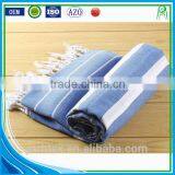 New Design Custom Cooling Navy Blue Beach Towel With Tassel thumbnail-2