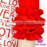 Hot Sale Children Spring Clothes Long Sleeve Love Printed Stringy Selvedge Ruffle Plain Red Design Baby Tops thumbnail-5
