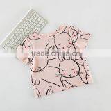 S17101A Summer T-shirt Cotton Children Clothes Casual Girls t Shirt thumbnail-5